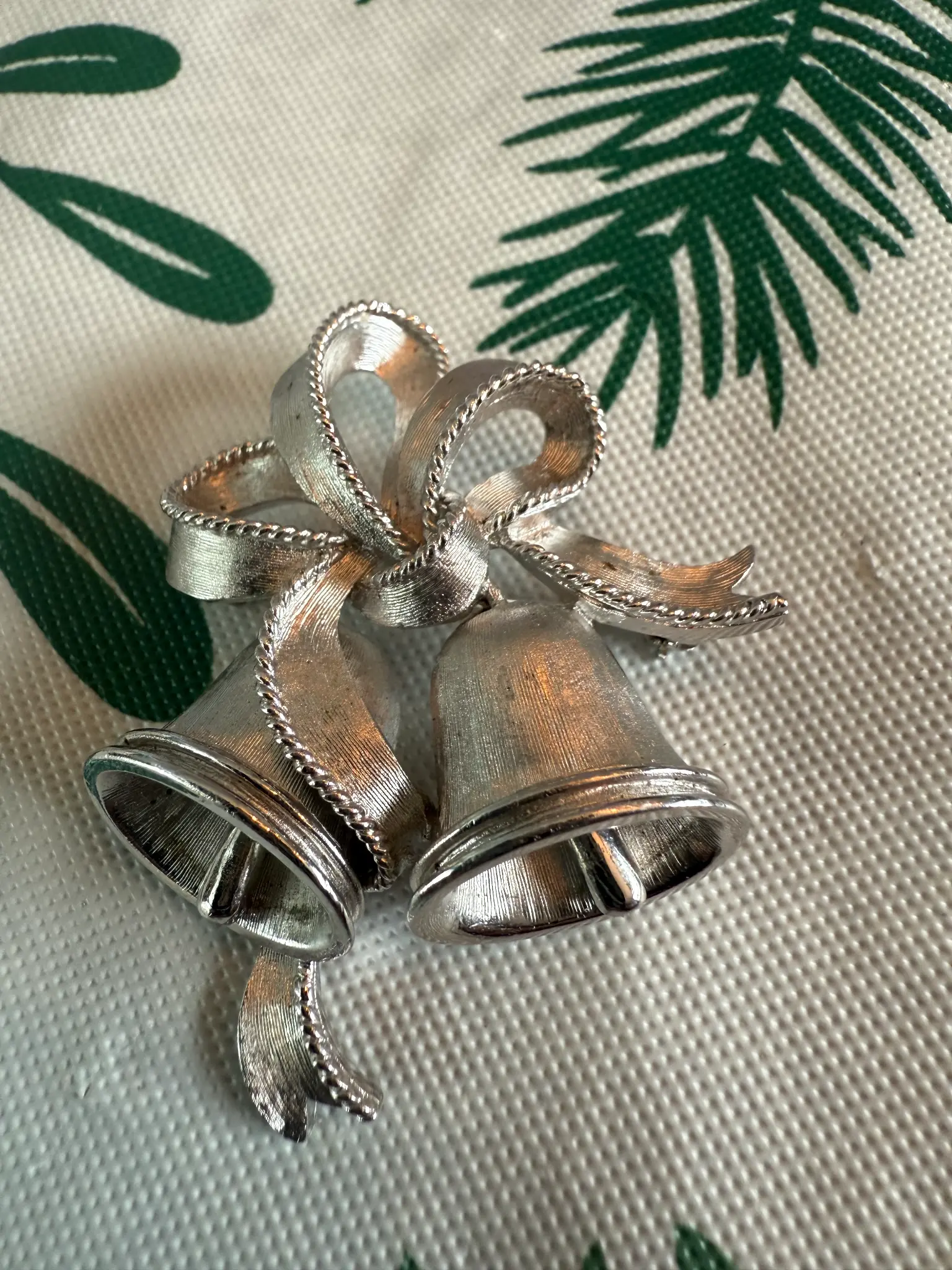 Mid-Century Trifari Holiday Brooch - Before